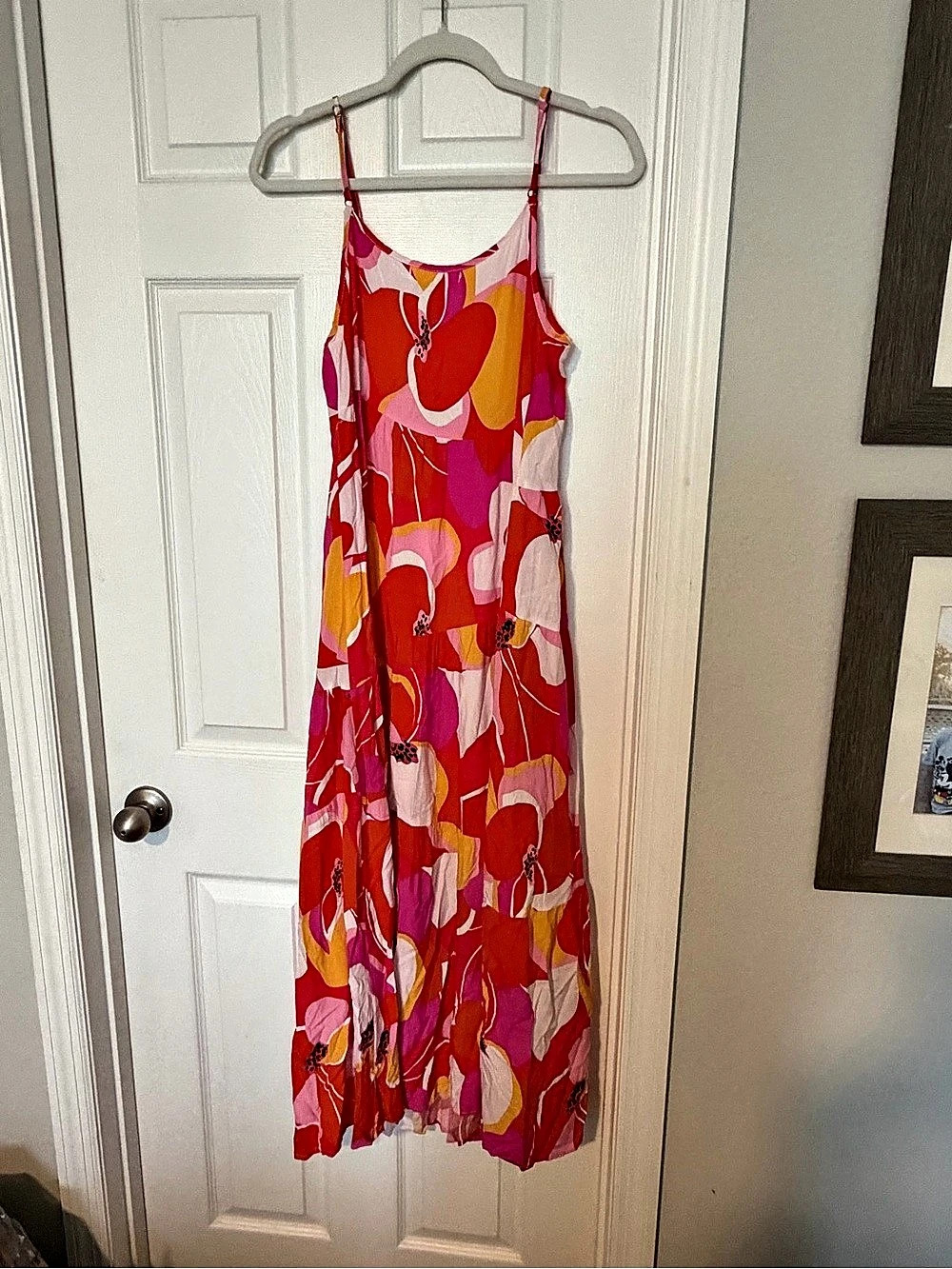 ANRABESS Pink Floral Maxi Sundress Size Small